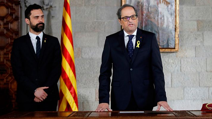 Informativo 24h - Torra toma posesión como president de la Generalitat sin presencia del Gobierno y sin aludir a la Constitución