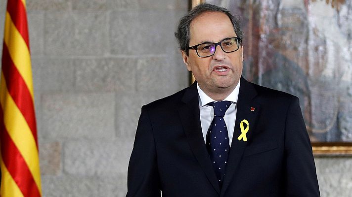 Telediario 1 - Los presos Turull y Rull y los fugados Puig y Comín figuran en el Ejecutivo de Torra