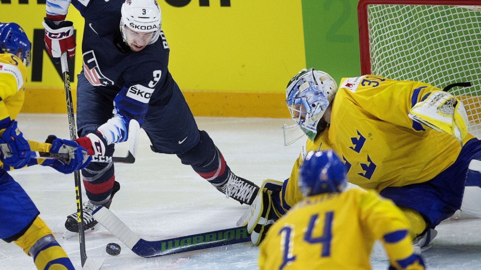 Hockey Hielo - Campeonato del Mundo. 1ª Semifinal: Suecia - Estados Unidos