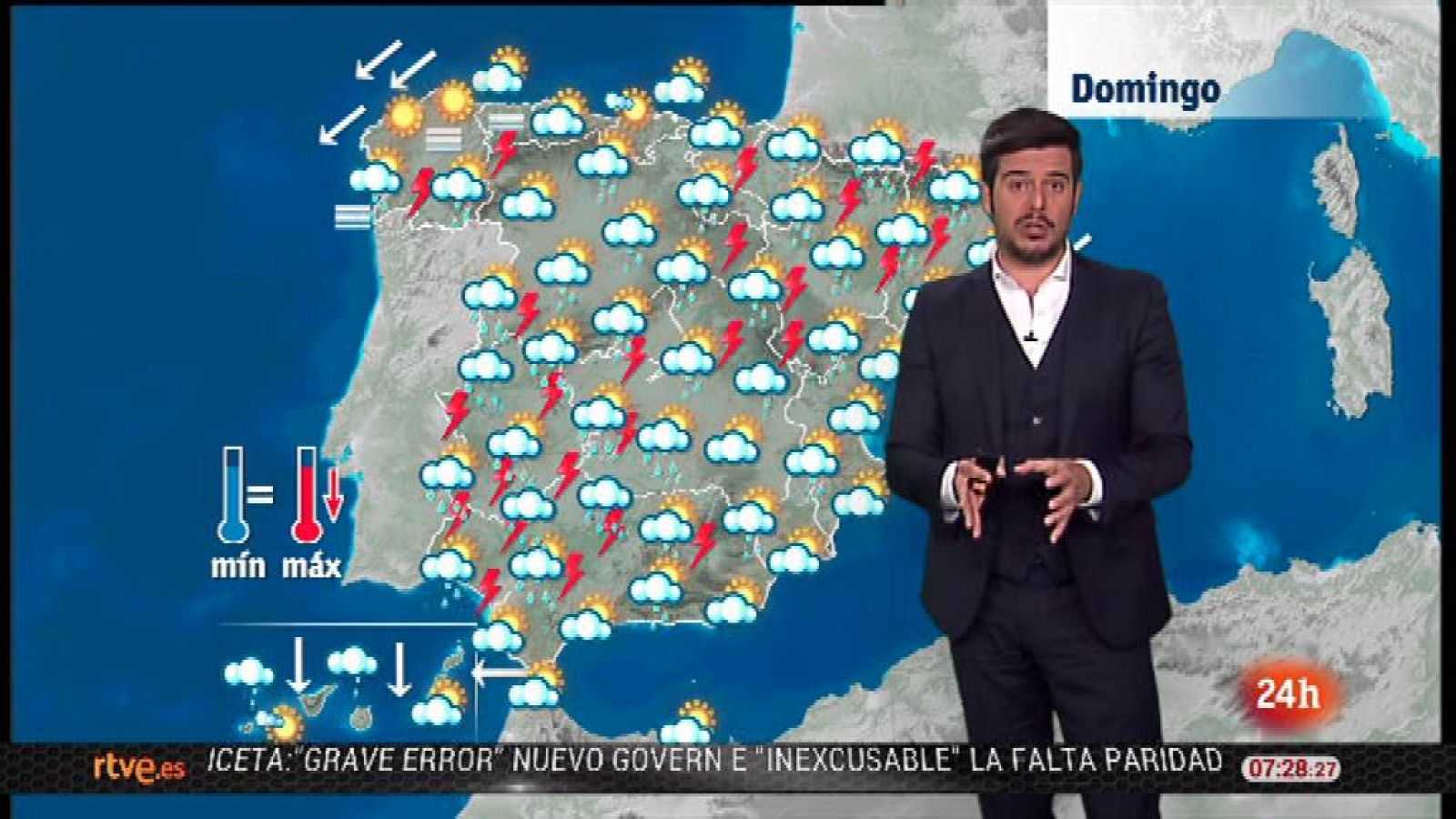 Lluvias y tormentas generalizadas, más fuertes en Andalucía, Extremadura, Aragón y Cataluña