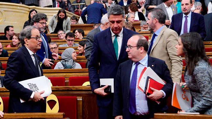 Telediario 1 - Reacciones de los partidos políticos a la carta del Gobierno a la Generalitat