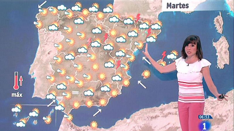Este martes habrá lluvias localmente fuertes en Cataluña y este del Sistema Ibérico