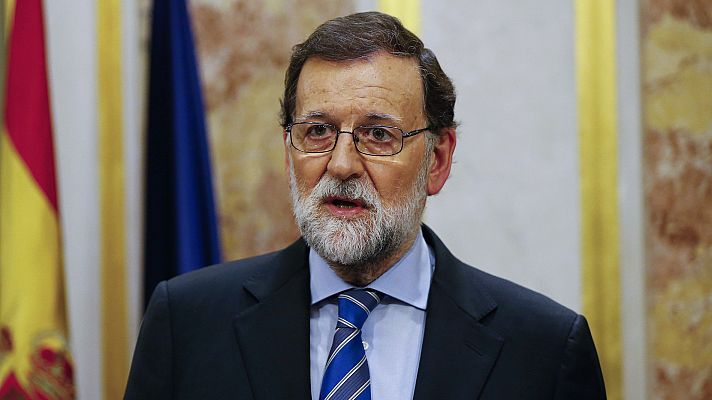 Telediario 1 - Rajoy asegura que no le consta que se vaya a formar un Govern en Cataluña