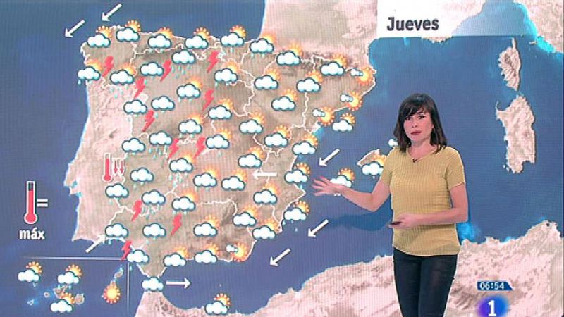 Este jueves habrá lluvias en Galicia, Cantabria, S. Central, Extremadura y Andalucía