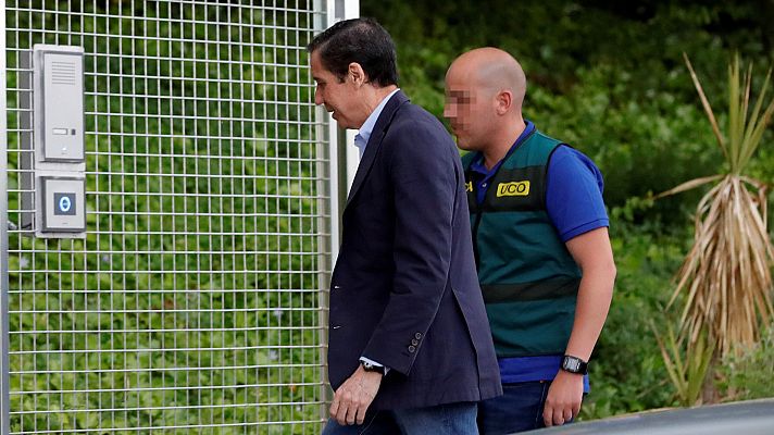 Telediario 1 - Zaplana y los otros detenidos en la Operación Erial pasan a disposición judicial en Valencia