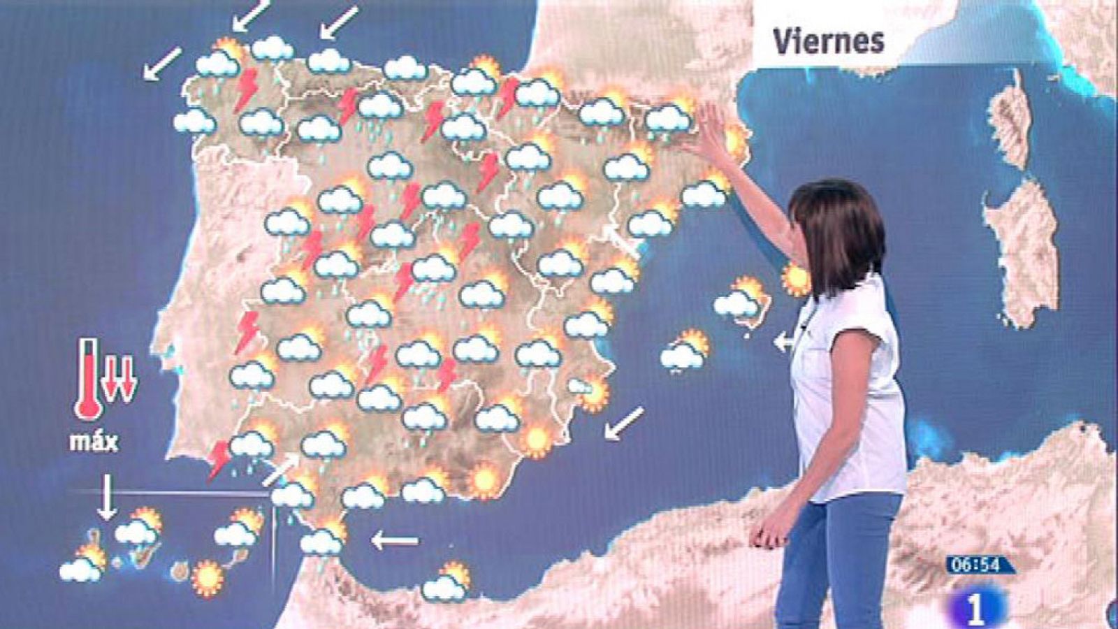 El Tiempo | Las fuertes tormentas se repetirán este viernes en gran parte de la península