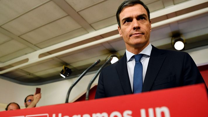 Pedro Sánchez comparece tras la moción de censura a Rajoy