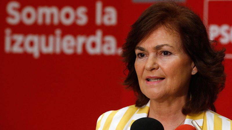 Carmen Calvo afirma que el PSOE convocaría elecciones en meses si gana la moción de censura