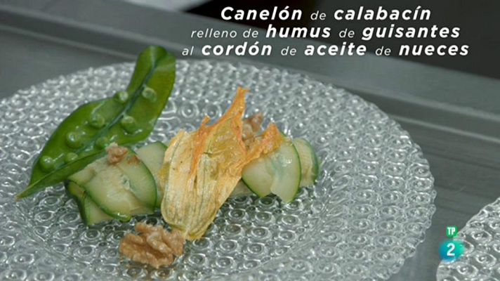 La ciencia de la salud - Canelón de calabacín relleno de humus de guisantes