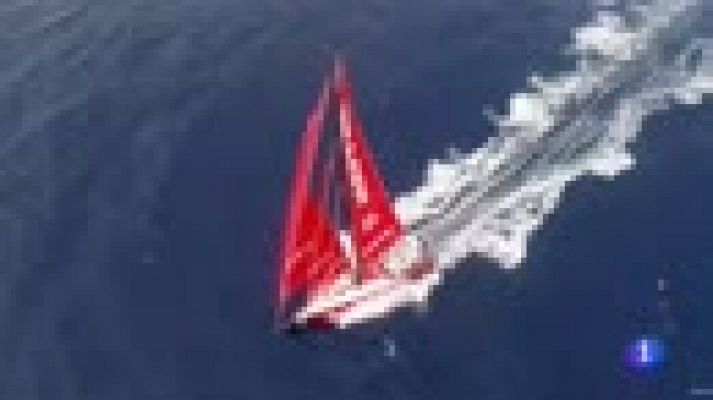 Telediario 1 - Las tripulaciones del Mapfre y del ElCano se desean suerte mutuamente