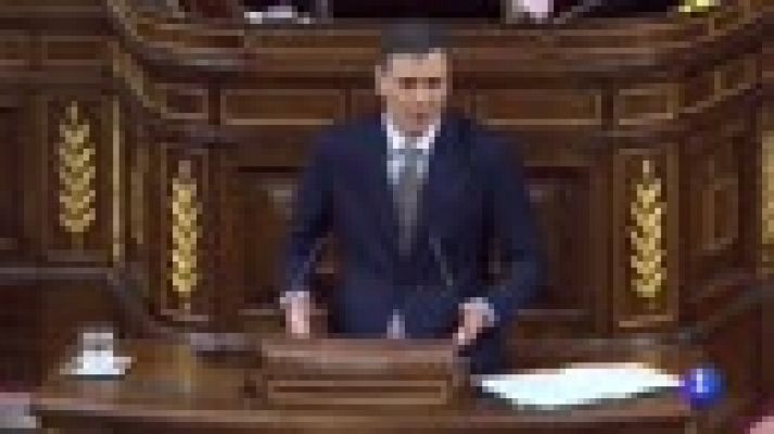 Telediario 1 - Los rifirrafes entre Rajoy y Sánchez en el debate de la moción de censura