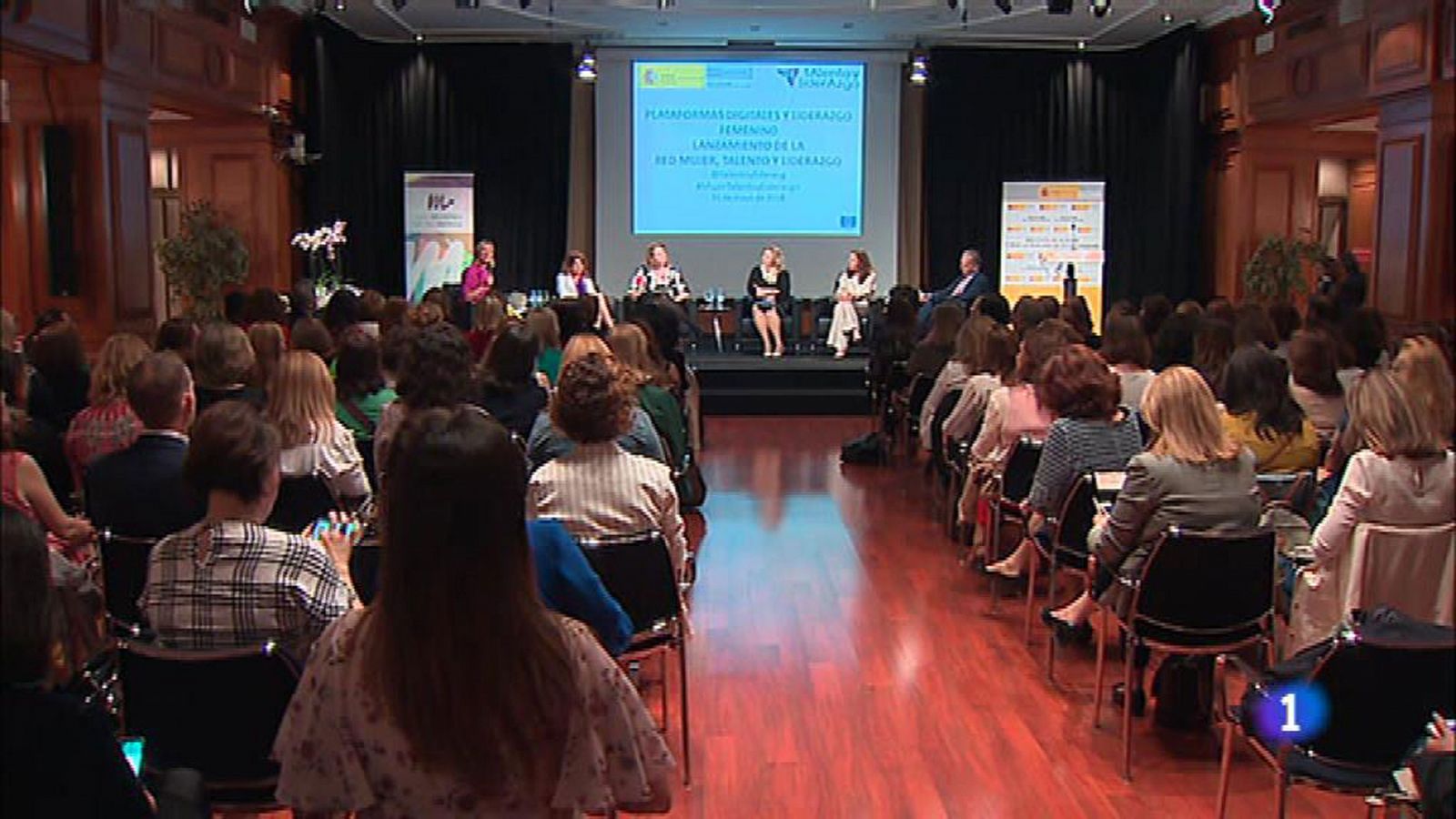 Telediario 1: El Instituto de la Mujer presenta la plataforma 'Mujer, talento y liderazgo' | RTVE Play