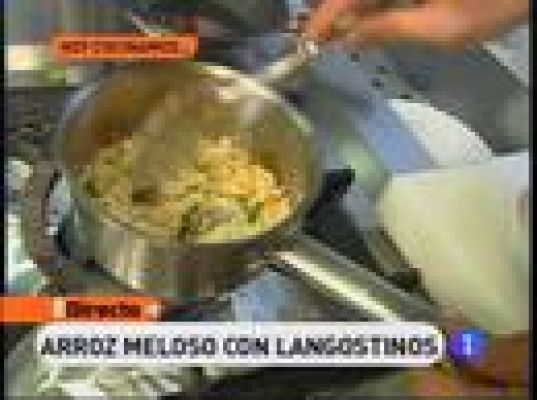 Arroz meloso con langostinos