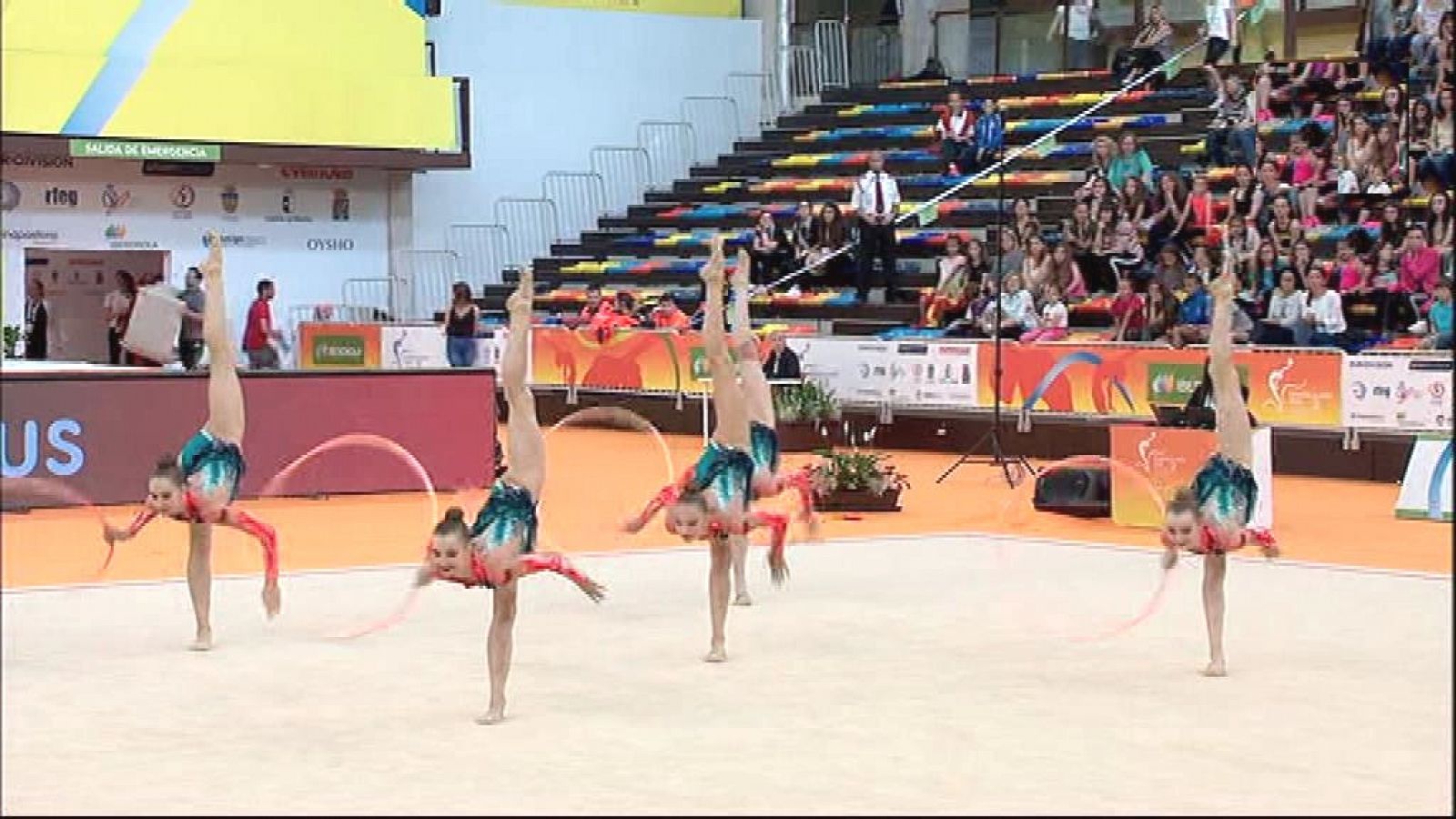 Gimnasia rítmica - Campeonato de Europa Clasificación Conjuntos Senior Ejercicio 5 Aros en Guadalajara