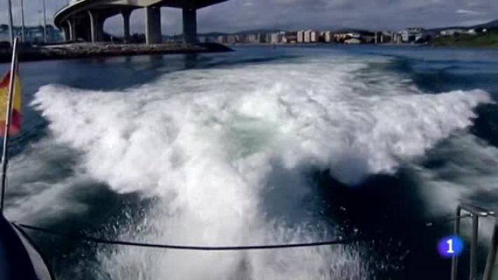 Telediario 1 - Patrulleras de la Guardia Civil inspecccionan las Aguas del Estrecho en su lucha contra el narcotráfico