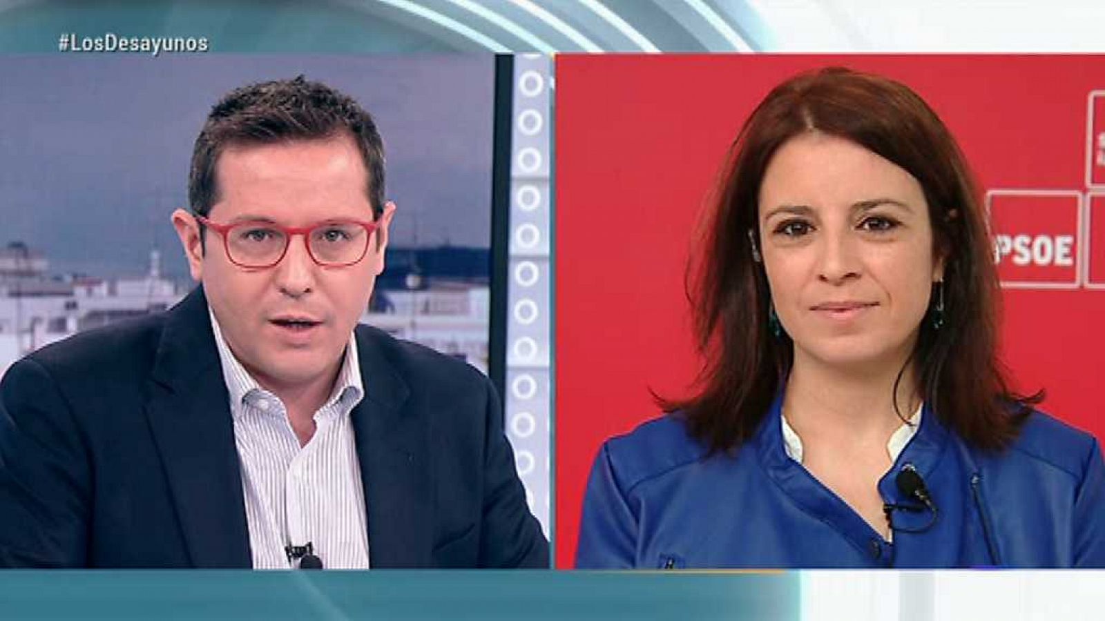 Los desayunos de TVE - Toni Cantó, Ciudadanos; Ione Belarra, Unidos Podemos; Juanma Moreno, PP; y Adriana Lastra, PSOE