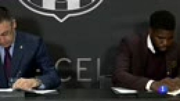 Telediario 1 - El Barcelona renueva y blinda a Umtiti