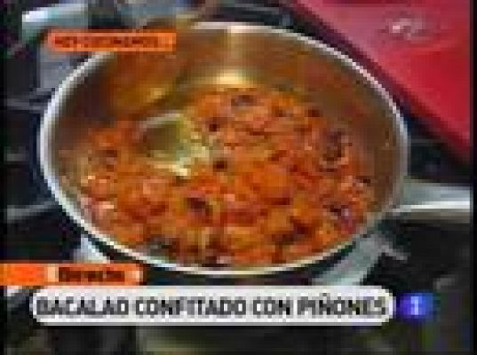 Bacalao confitado con piñones