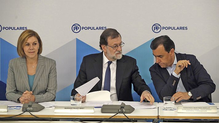 Telediario 1 - Rajoy reúne al Comité Ejecutivo del PP para analizar la situación tras perder el Gobierno por la moción de censura