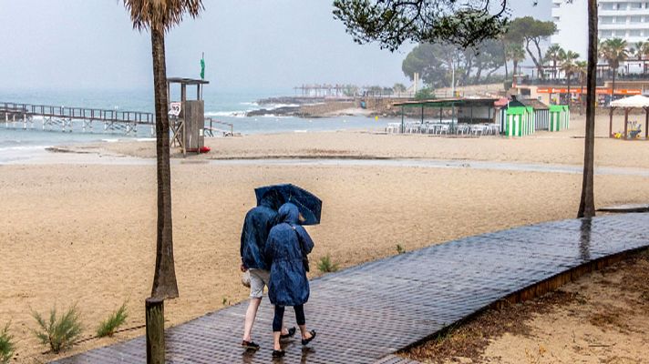 Chubascos y tormentas localmente fuertes en Cataluña, Castellón, Baleares, entorno de Pirineos y sierras de Teruel y del sureste peninsular