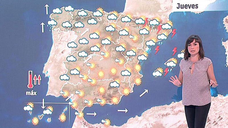 Tormentas fuertes en Baleares y Cataluña