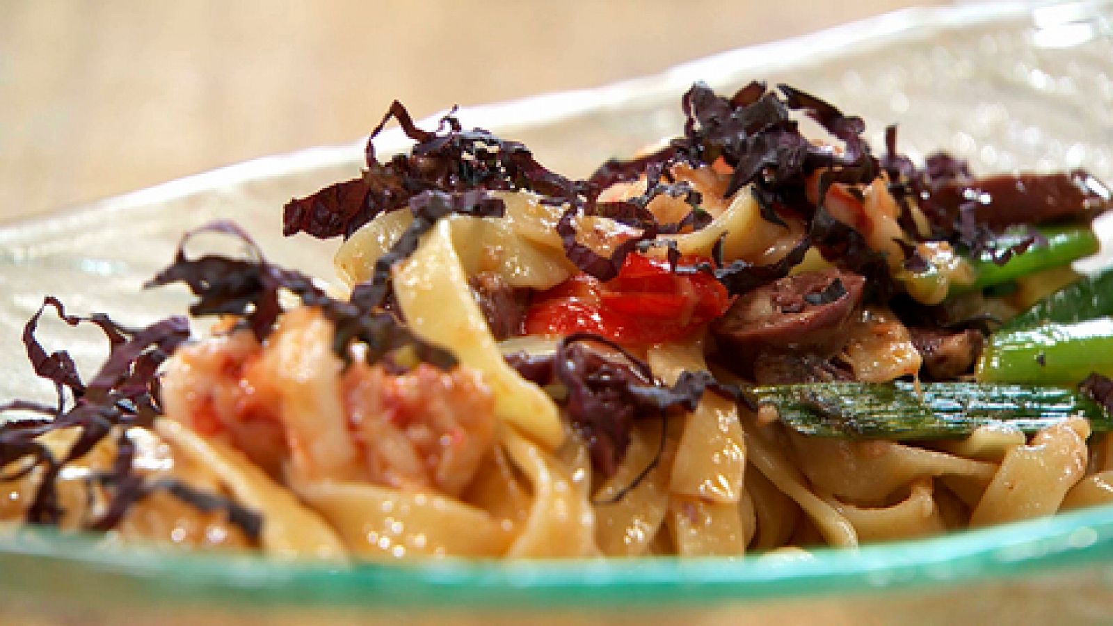 Torres en la cocina - Pasta con carabineros