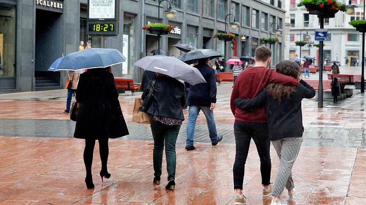 El tiempo - Lluvias en casi toda la Península, sobre todo en el noroeste, País Vasco, Navarra, Aragón y Sistema Ibérico
