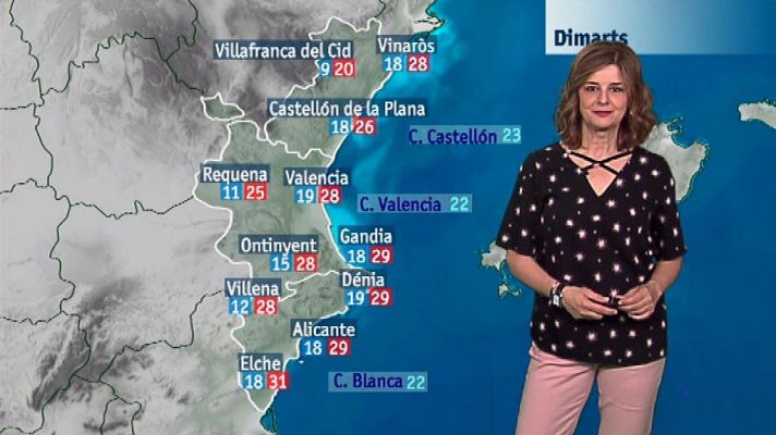 L'informatiu - Comunitat Valenciana - El tiempo en la Comunidad Valenciana - 11/06/18