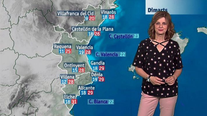 L'informatiu - Comunitat Valenciana - El tiempo en la Comunidad Valenciana - 11/06/18