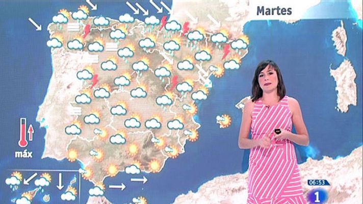 El tiempo - Este martes habrá intensas lluvias en el Cantábrico y tormentas en Pirineos y Gerona