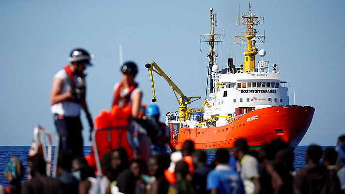 Informativo 24h - El Aquarius trasladará hasta Valencia a 629 migrantes con ayuda de dos buques italianos