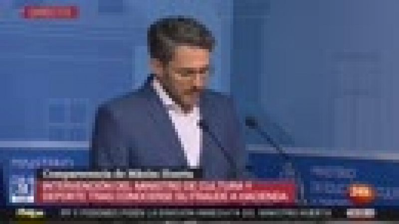 El ministro de Cultura, Màxim Huerta, anuncia su dimisión: "Amo la cultura, por eso me retiro"