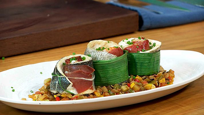 RTVE Cocina - Rollitos de lubina con gambas