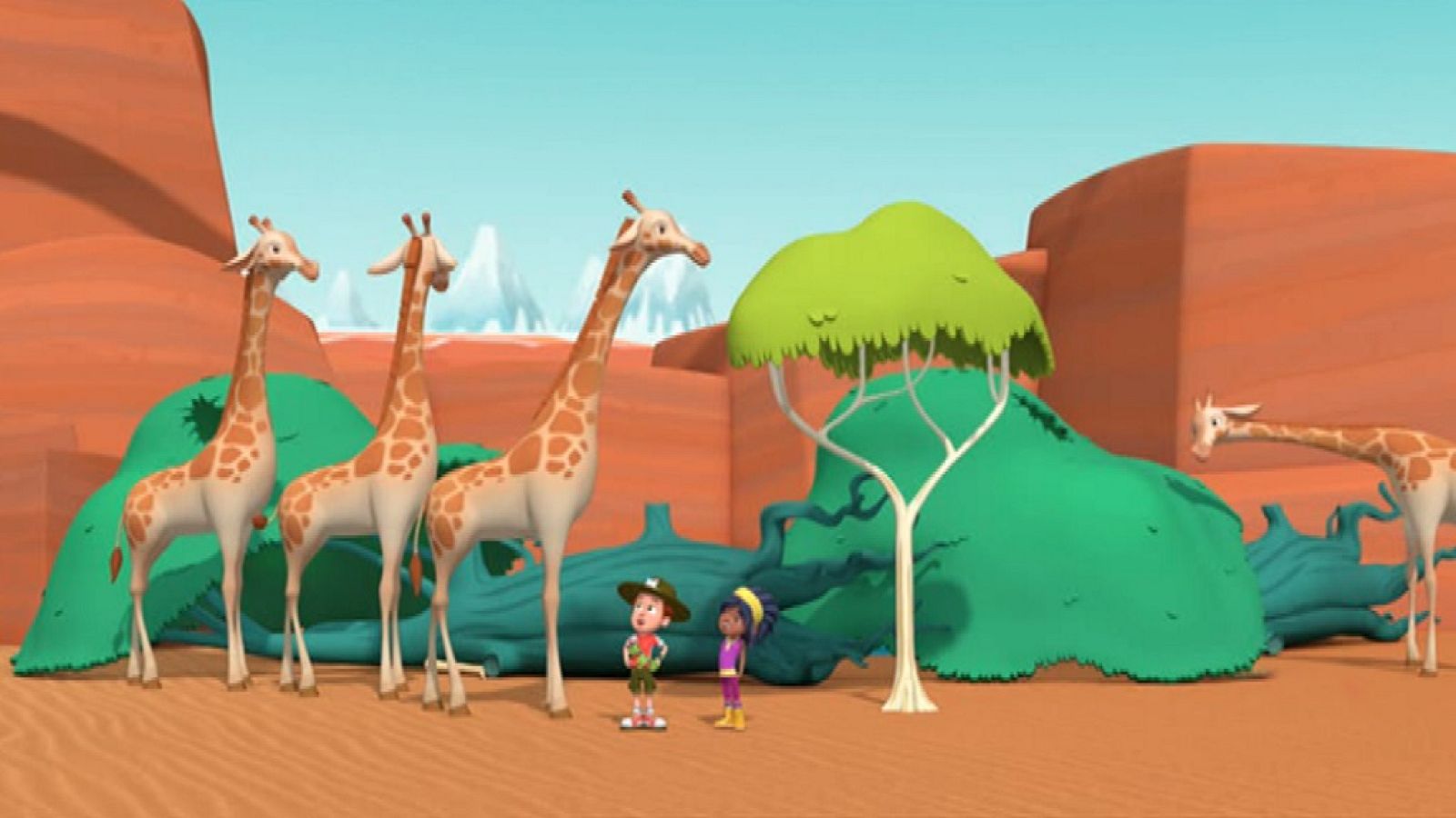 Giraffes on the move in Big Sky Park - Ranger Rob en inglés | Watch