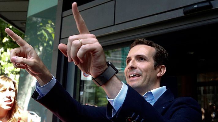 Telediario 1 - Pablo Casado se apunta a la carrera por presidir el PP, a la espera de Cospedal