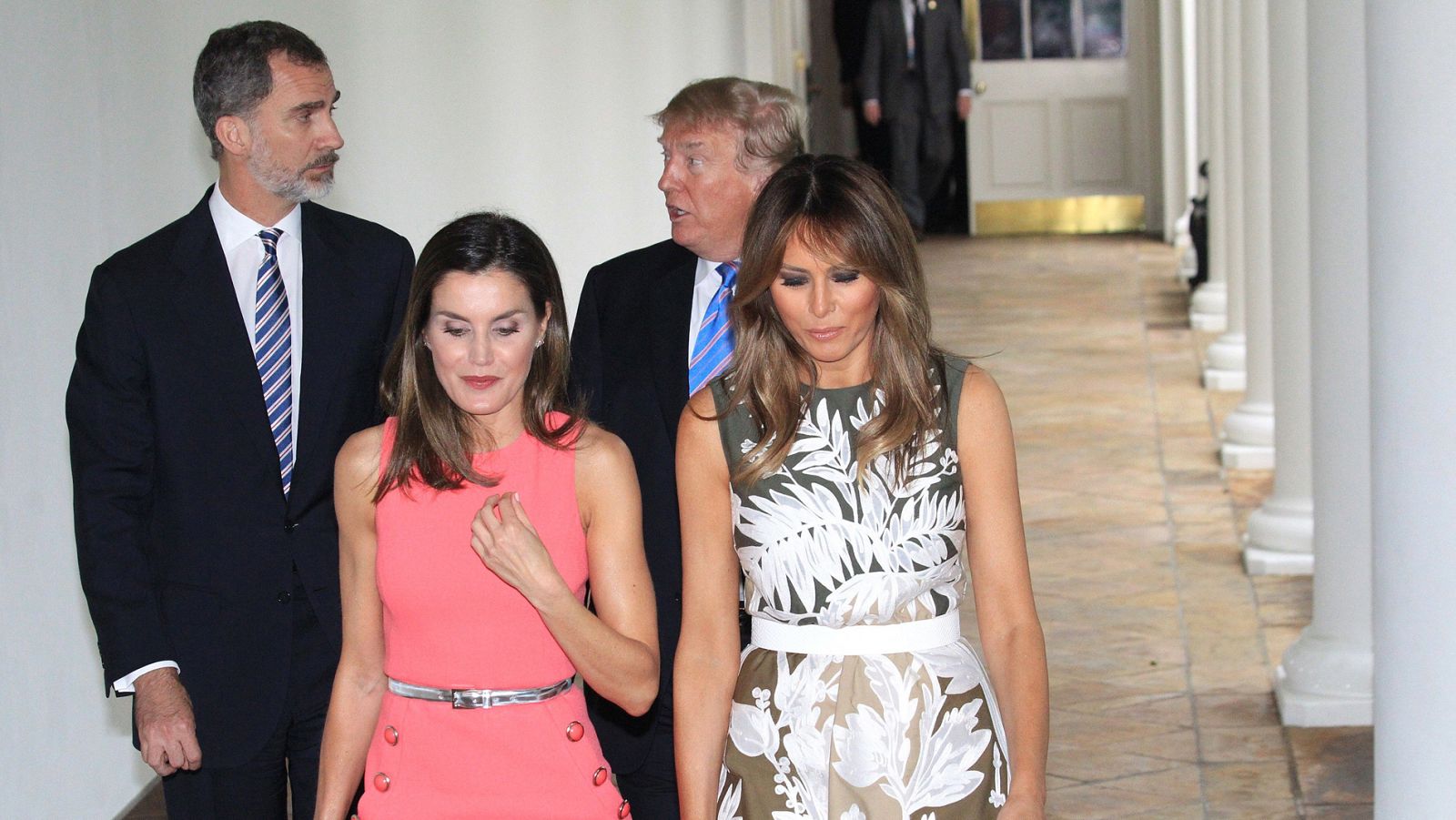 Los reyes de España visitan la Casa Blanca