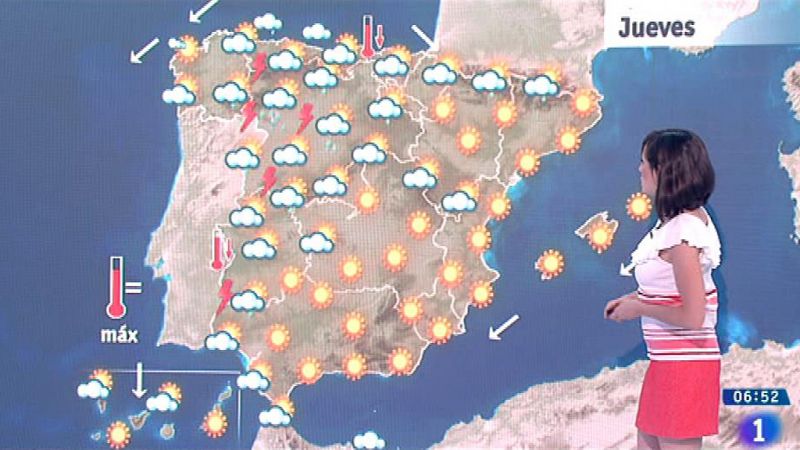 Chubascos en el norte y descenso de temperaturas en la llegada del verano