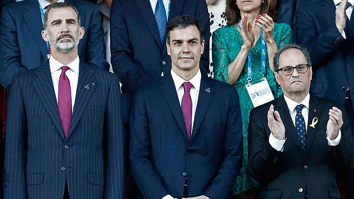  - Tarragona 2018. Frialdad entre el Rey y Torra en la inauguración de los Juegos Mediterráneos