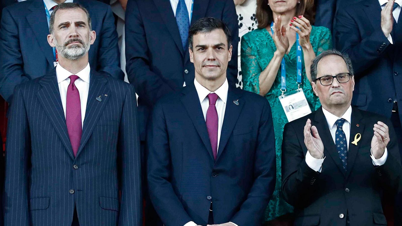Tarragona 2018. Frialdad entre el Rey y Torra en la inauguración de los Juegos Mediterráneos