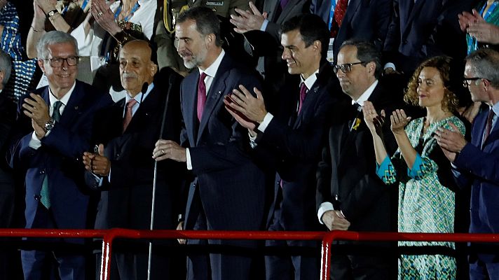 Informativo 24h - El rey es vitoreado por el público durante la inauguración de los Juegos del Mediterráneo de Tarragona