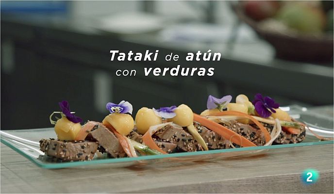 Tataki de atún con verduras 