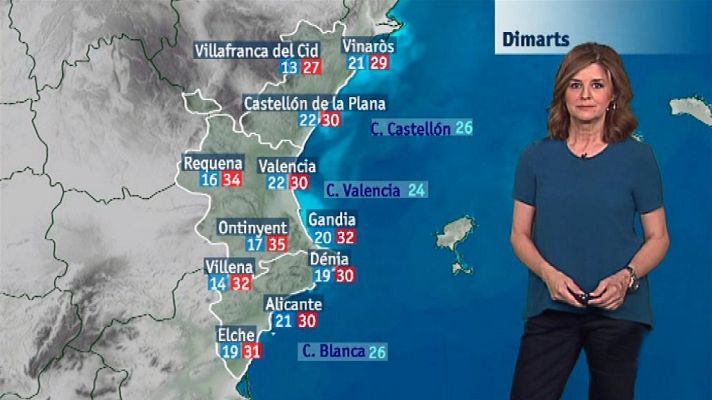 L'informatiu - Comunitat Valenciana - El tiempo en la Comunidad Valenciana - 25/06/18