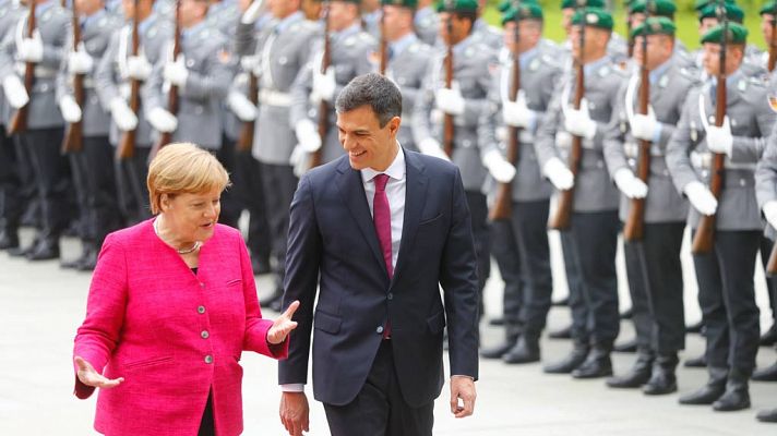 Sánchez y Merkel se reúnen en Berlín para sellar su colaboración ante los retos de la UE