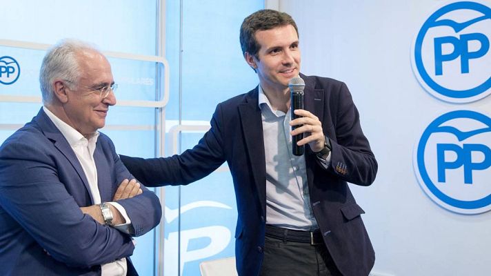 Telediario 1 - Los precandidatos del PP siguen haciendo campaña ante los bajos datos de inscritos para votar