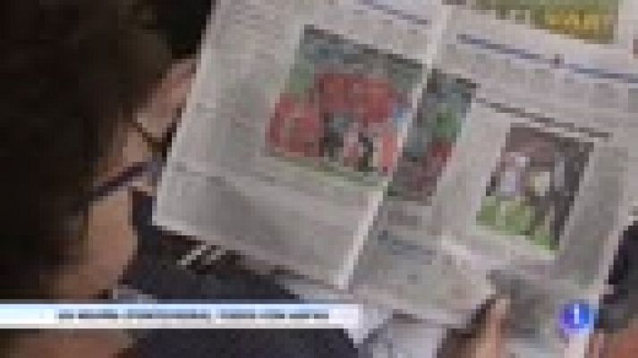 Telediario 1 - Iago Aspas, ídolo en Moaña