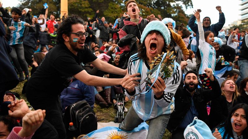 Locura en Argentina tras la clasificacin de su equipo