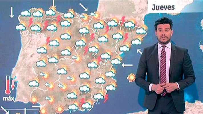 El tiempo - Este jueves las tormentas ganan presencia y las temperaturas bajan