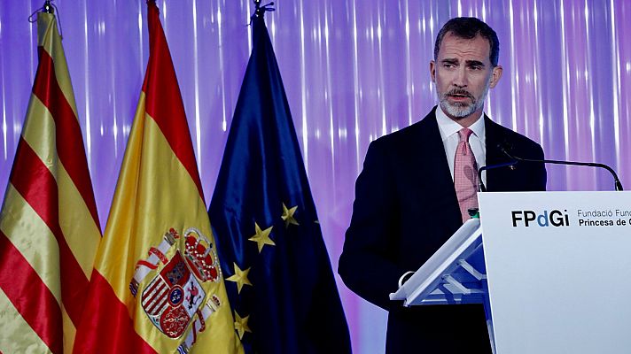 El rey reafirma en Girona su "compromiso con una Cataluña de todos y para todos" 