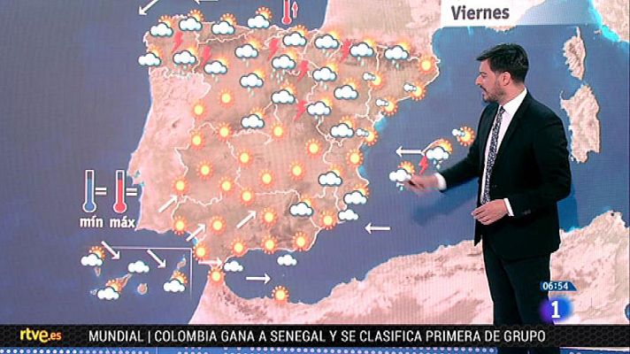 El tiempo - Chubascos con tormentas en el norte peninsular y Pirineos