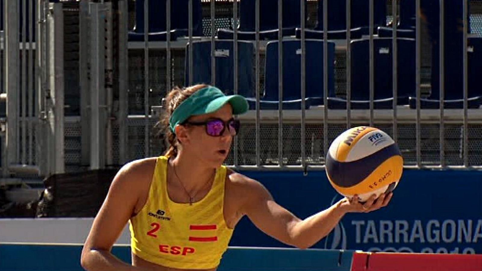 Sin programa: Juegos Mediterráneos 2018 - Voley Playa 1ª Semifinal Femenina: España - España | RTVE Play